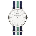  Shop Authentic Daniel Wellington Classic Nottingham White Dial Two Tone NATO Strap Watch For Men - 0208DW - Luxxuri
