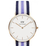  Shop Authentic Daniel Wellington Classic Trinity White Dial Three Tone Nylon Strap Watch For Women - 0509DW - Luxxuri
