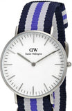  Shop Authentic Daniel Wellington Classic Trinity White Dial Three Tone Nylon Strap Watch For Women - 0609DW - Luxxuri