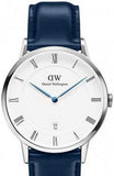  Shop Authentic Daniel Wellington Classic Sheffield White Dial Navy Blue Leather Strap Watch For Women - DW00100194 - Luxxuri