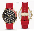  Shop Authentic Fossil Bannon Multifunction Black Dial Red Silicone Strap Watch for Men - BQ2499 - Luxxuri