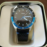  Shop Authentic Fossil Sport 54 Day Date Black Dial Black Leather Strap Watch for Men - FS5321 - Luxxuri