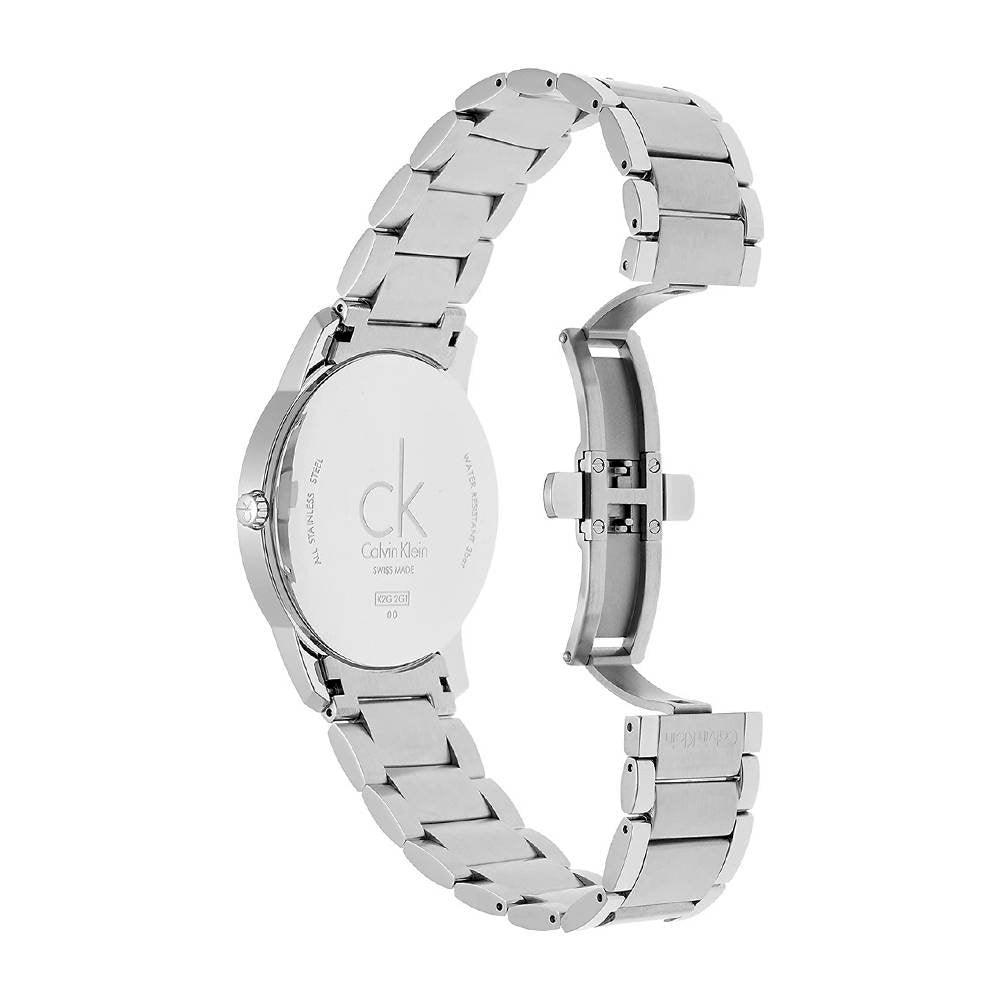  Shop Authentic Calvin Klein City Chronograph Black Dial Silver Steel Strap Watch for Men - K2G2G14Y - Luxxuri