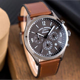  Shop Authentic Fossil Forrester Chronograph Grey Dial Brown Leather Strap Watch for Men - FS5815 - Luxxuri