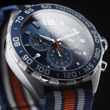  Shop Authentic Tag Heuer Formula 1 Chronograph 43mm Blue Dial NATO Strap Watch for Men - CAZ1014.FC8196 - Luxxuri