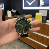  Shop Authentic Tommy Hilfiger Hunter Green Dial Brown Leather Strap Watch for Men - 1791607 - Luxxuri