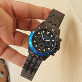  Shop Authentic Fossil FB-01 Chronograph Black Dial Grey Steel Strap Watch for Men - FS5835 - Luxxuri