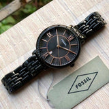  Shop Authentic Fossil Jacqueline Black Dial Black Mesh Bracelet Watch for Women - ES3614 - Luxxuri