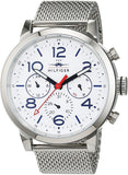  Shop Authentic Tommy Hilfiger Jake Quartz White Dial Silver Mesh Bracelet Watch for Men - 1791233 - Luxxuri
