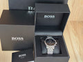 Shop Authentic Hugo Boss Jet Black Dial Silver Steel Strap Watch for Men - 1513383 - Luxxuri