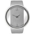  Shop Authentic Calvin Klein Glam Transparent Silver Dial Grey Leather Strap Watch for Women - K9423193 - Luxxuri