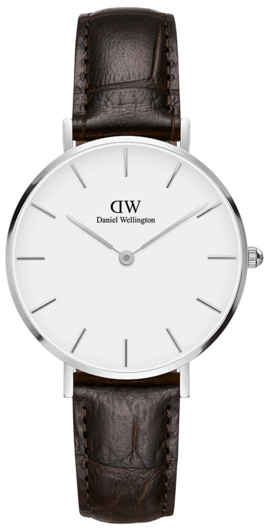  Shop Authentic Daniel Wellington Classic Petite Reading White Dial Black Leather Strap Watch For Women - DW00100241 - Luxxuri