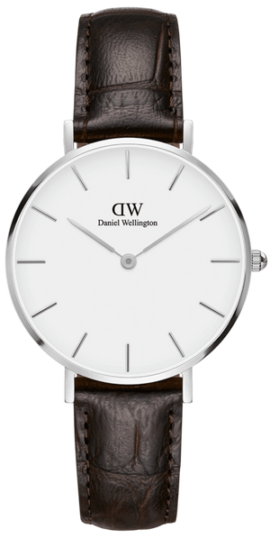  Shop Authentic Daniel Wellington Classic Petite Reading White Dial Black Leather Strap Watch For Women - DW00100241 - Luxxuri
