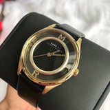  Shop Authentic Marc Jacobs Tether Black Dial Black Leather Strap Watch for Women - MBM1376 - Luxxuri