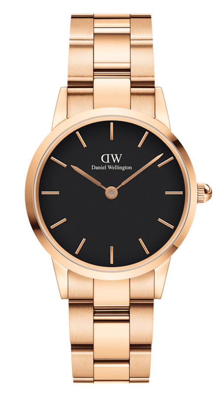  Shop Authentic Daniel Wellington Iconic Link Black Dial Rose Gold Steel Strap Watch for Women - DW00100212 - Luxxuri