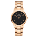  Shop Authentic Daniel Wellington Iconic Link Black Dial Rose Gold Steel Strap Watch for Women - DW00100210 - Luxxuri