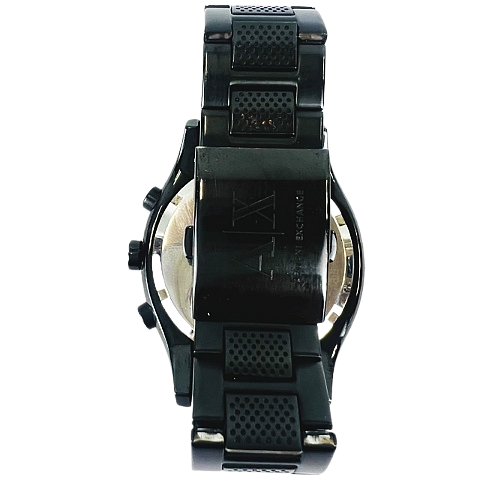  Shop Authentic Armani Exchange Chronograph Black Dial Black Steel Strap Watch for Men - AX1058 - Luxxuri