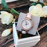  Shop Authentic Michael Kors Parker Mother of Pearl Pink Dial Two Tone Steel Strap Watch for Women - MK6402 - Luxxuri