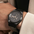 Hugo Boss Steer Analog Black Dial  Black Steel Strap Watch For Men - 1514068