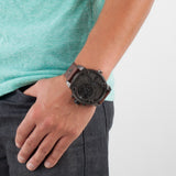  Shop Authentic Diesel Little Daddy SBA Small Sized Grey Dial Brown Leather Strap Watch For Men - DZ7258 - Luxxuri