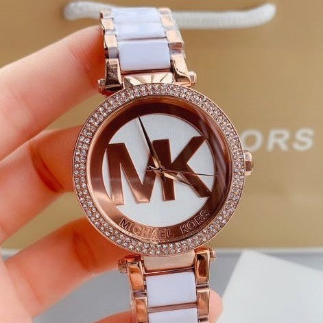  Shop Authentic Michael Kors Parker White Dial Two Tone Steel Strap Watch for Women - MK6365 - Luxxuri