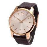  Shop Authentic Calvin Klein City Silver Dial Brown Leather Strap Watch For Men - K2G21629 - Luxxuri