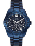  Shop Authentic Guess Flagship Chronograph Blue Dial Blue Steel Strap Watch for Men - W0601G2 - Luxxuri