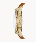  Shop Authentic Michael Kors Lexington Chronograph Gold Dial Brown Leather Strap Watch For Men - MK8447 - Luxxuri