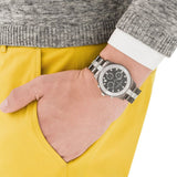  Shop Authentic Marc Jacobs Blade Chronograph Black Dial Two Tone Steel Strap Watch for Women - MBM3179 - Luxxuri