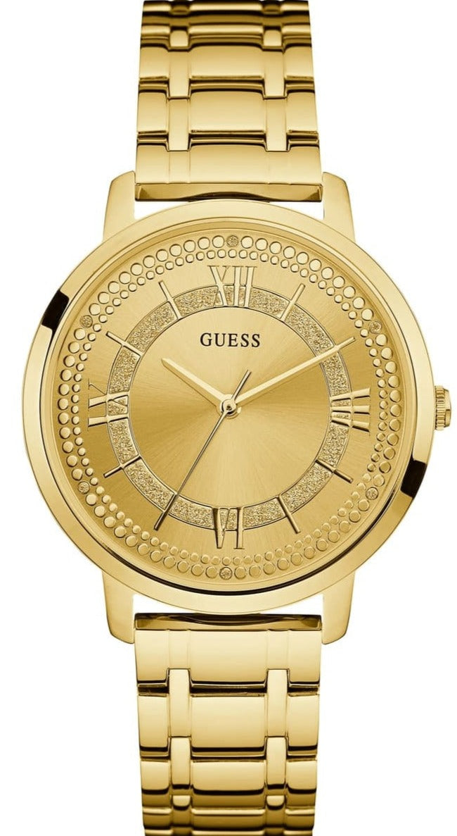  Shop Authentic Guess Montauk Gold Dial Gold Steel Strap Watch for Women - W0933L2 - Luxxuri