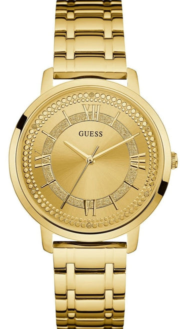  Shop Authentic Guess Montauk Gold Dial Gold Steel Strap Watch for Women - W0933L2 - Luxxuri