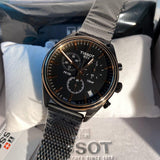  Shop Authentic Tissot T Classic PR 100 Chronograph Anthracite Black Dial Black Mesh Bracelet Watch For Men - T101.417.23.061.00 - Luxxuri