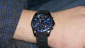  Shop Authentic Emporio Armani Sigma Chronograph Blue Dial Black Silicone Strap Watch For Men - AR6121 - Luxxuri