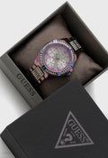  Shop Authentic Guess Lady Frontier Diamonds Silver Dial Multicolor Steel Strap Watch for Women - GW0044L1 - Luxxuri