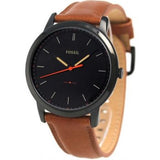  Shop Authentic Fossil The Minimalist Black Dial Brown Leather Strap Watch for Men - FS5305 - Luxxuri