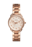  Shop Authentic Fossil Tailor Rose Gold Dial Rose Gold Steel Strap Watch for Women - ES4264 - Luxxuri