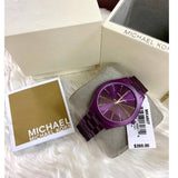  Shop Authentic Michael Kors Slim Runway Quartz Purple Dial Purple Steel Strap Watch For Women - MK4507 - Luxxuri