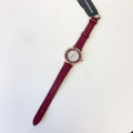  Shop Authentic Emporio Armani Gianni T Bar Crystals Maroon Dial Maroon Leather Strap Watch for Women - AR11487 - Luxxuri