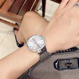  Shop Authentic Guess Chiffon Silver Dial Silver Mesh Bracelet Watch For Women - W1083L1 - Luxxuri
