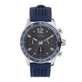  Shop Authentic Guess Fleet Chronograph Black Dial Blue Rubber Strap Watch for Men - W0971G2 - Luxxuri