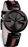  Shop Authentic Gucci Interlocking G XL Black Dial Red & Green Leather Strap Watch For Men - YA133206 - Luxxuri