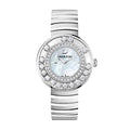  Shop Authentic Swarovski Lovely Crystal Mother of Pearl Dial Silver Steel Strap Watch for Women - 1160307 - Luxxuri