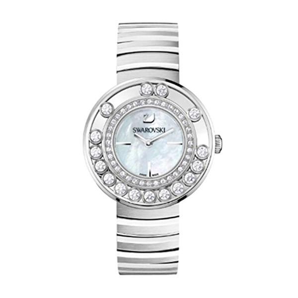 Shop Authentic Swarovski Lovely Crystal Mother of Pearl Dial Silver Steel Strap Watch for Women - 1160307 - Luxxuri