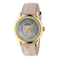  Shop Authentic Gucci G Timeless Skeleton 16K Gold Mother of Pearl Dial Pink Leather Strap Watch For Women - YA1264110 - Luxxuri