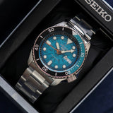 Shop Authentic Seiko 5 Sports SKX Midi Automatic Teal Dial Silver Steel Strap Watch For Men - SRPK33K1 - Luxxuri
