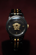  Shop Authentic Versace Palazzo Empire Black Dial Two Tone Steel Strap Watch for Men - VERD01119 - Luxxuri