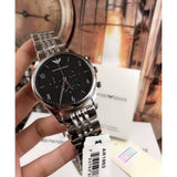  Shop Authentic Emporio Armani Beta Chronograph Black Dial Steel Strap Watch For Men - AR1863 - Luxxuri