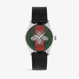  Shop Authentic Gucci G Timeless Quartz Green & Red Dial Black Leather Strap Watch For Men - YA1264149 - Luxxuri