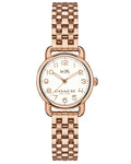 Coach Delancey White Dial Rose Gold Steel Strap Watch for Women - 14502262