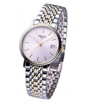  Shop Authentic Tissot Desire White Dial Two Tone Mesh Bracelet Two Tone Steel Watch For Men - T52.2.481.31 - Luxxuri